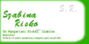 szabina risko business card